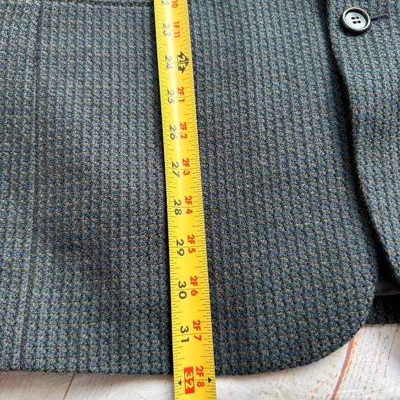 Pierre Balmain | Green & Black Plaid Blazer | Size Large | Wool-Alpaca‎ Blend - Picture 5 of 9